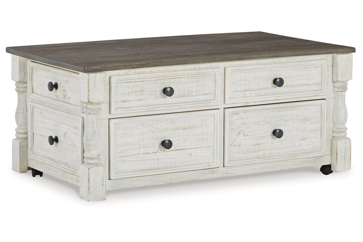 Havalance White/Gray Lift Top Coffee Table and 2 End Tables -  Ashley - Luna Furniture