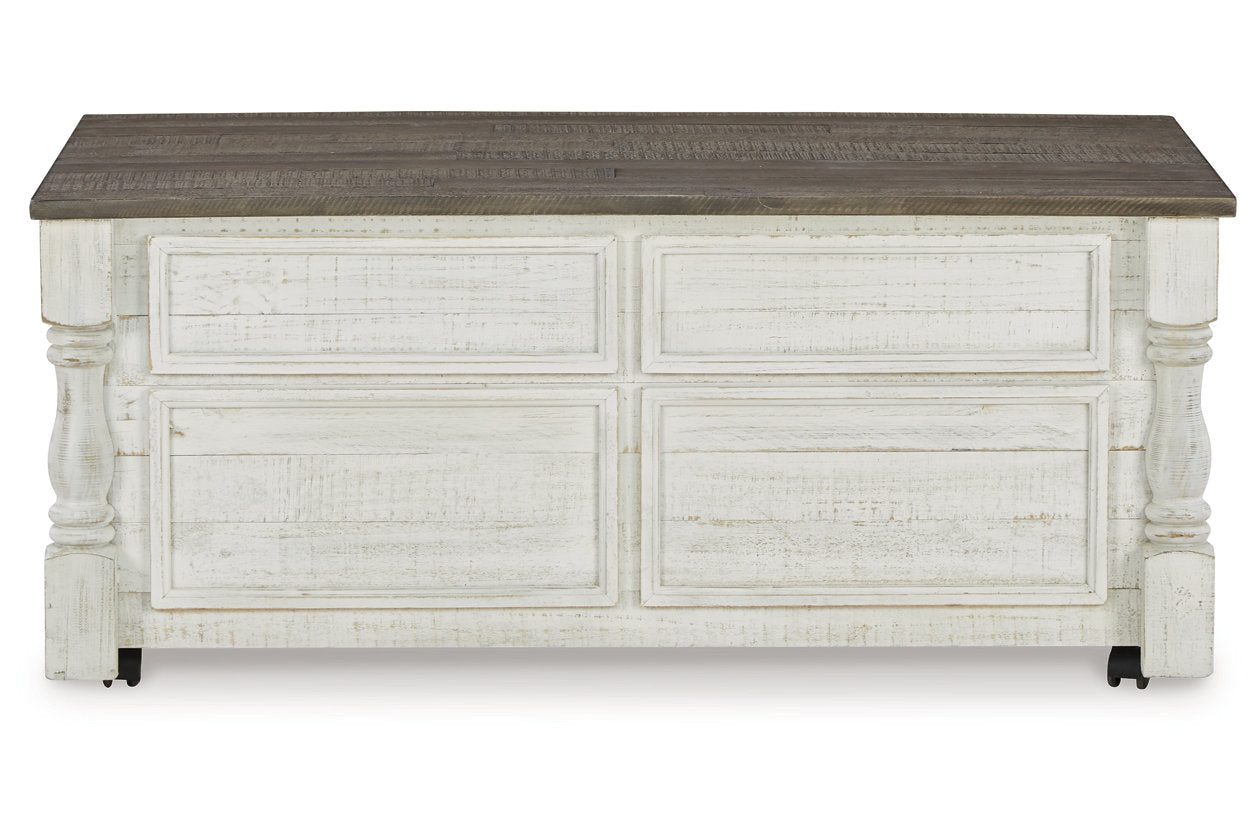 Havalance White/Gray Lift Top Coffee Table and 2 End Tables -  Ashley - Luna Furniture