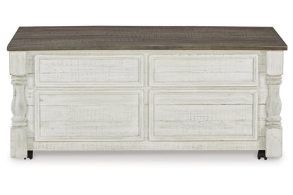 Havalance White/Gray Lift Top Coffee Table and 2 End Tables -  Ashley - Luna Furniture