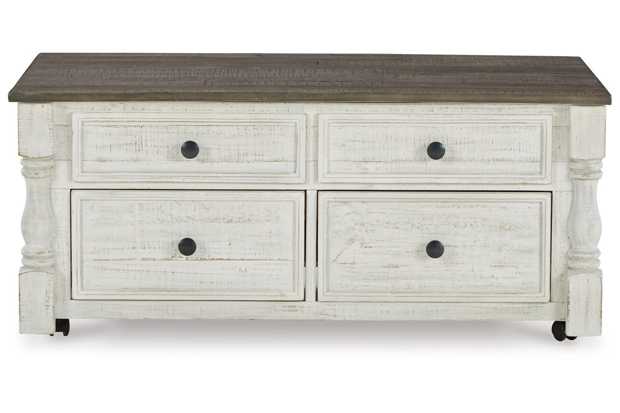 Havalance White/Gray Lift Top Coffee Table and 2 End Tables -  Ashley - Luna Furniture