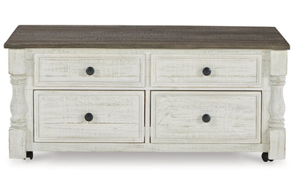 Havalance White/Gray Lift Top Coffee Table and 2 End Tables -  Ashley - Luna Furniture
