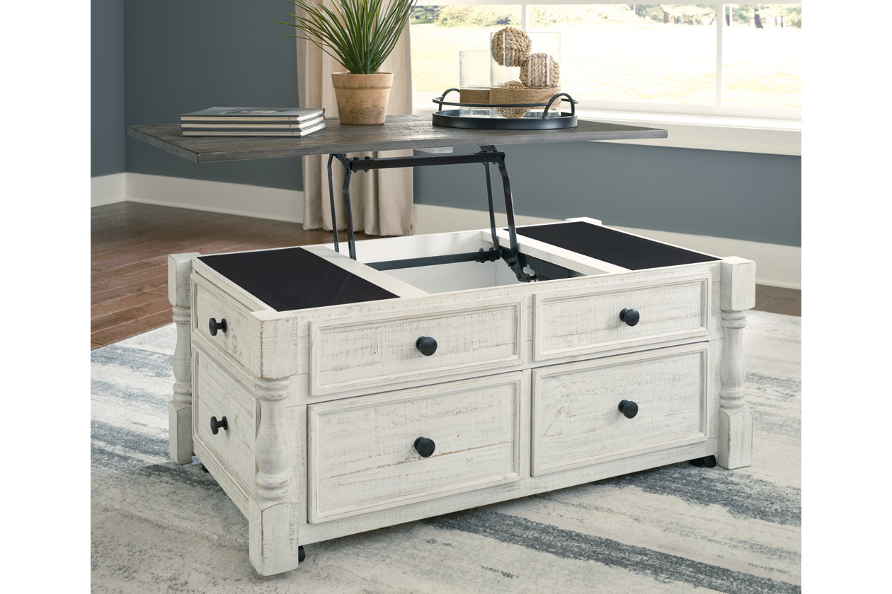 Havalance White/Gray Lift Top Coffee Table and 2 End Tables -  Ashley - Luna Furniture