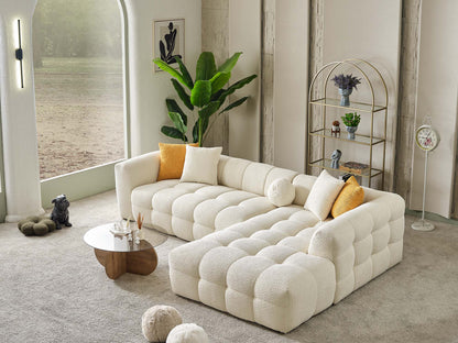 Teddy Sectional Sofa in Cream