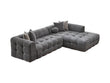 Teddy Sectional Sofa in Grey