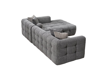 Teddy Sectional Sofa in Grey
