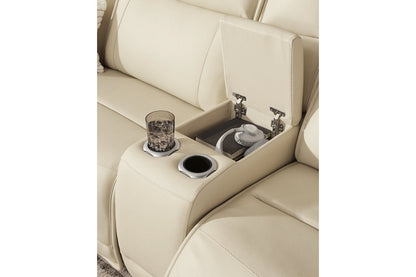 Double Deal Almond 6-Piece Power Reclining Sectional -  Ashley - Luna Furniture