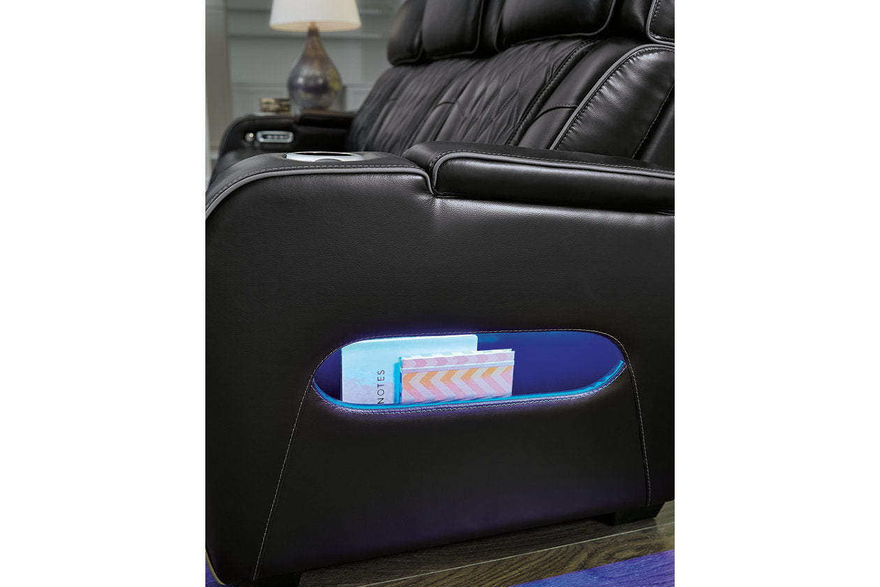 Boyington Black Power Reclining Living Room Set -  Ashley - Luna Furniture