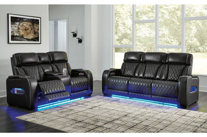 Boyington Black Power Reclining Living Room Set -  Ashley - Luna Furniture