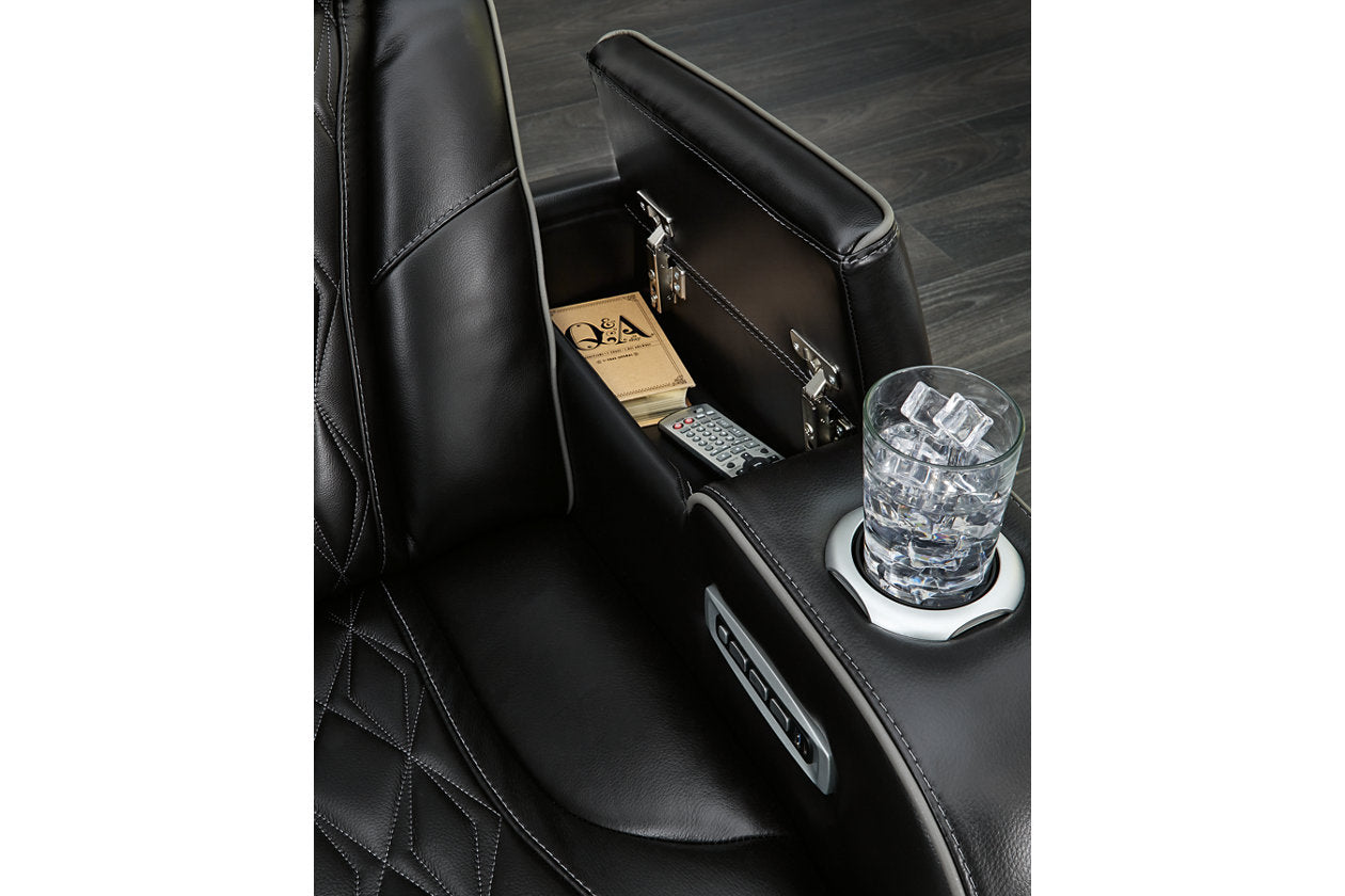 Boyington Black Power Reclining Living Room Set -  Ashley - Luna Furniture