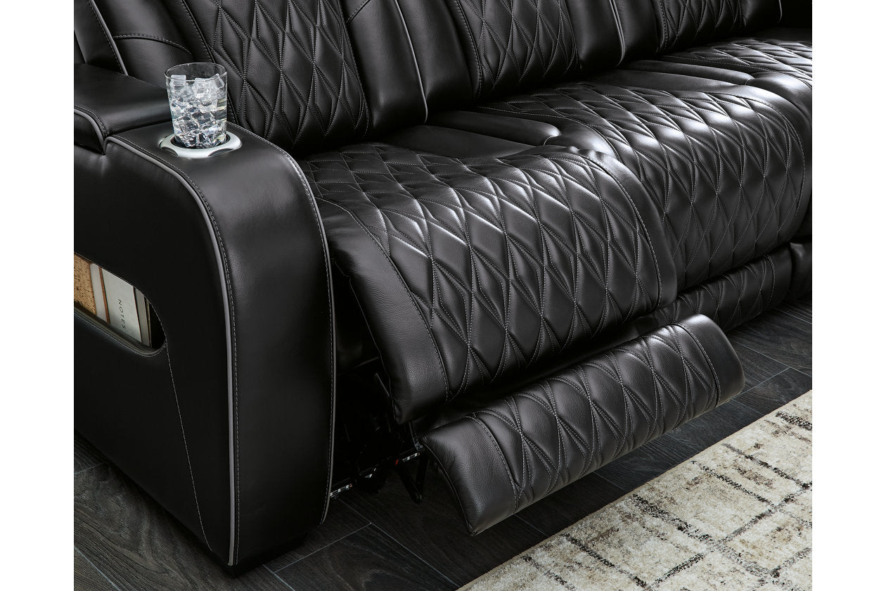 Boyington Black Power Reclining Living Room Set -  Ashley - Luna Furniture