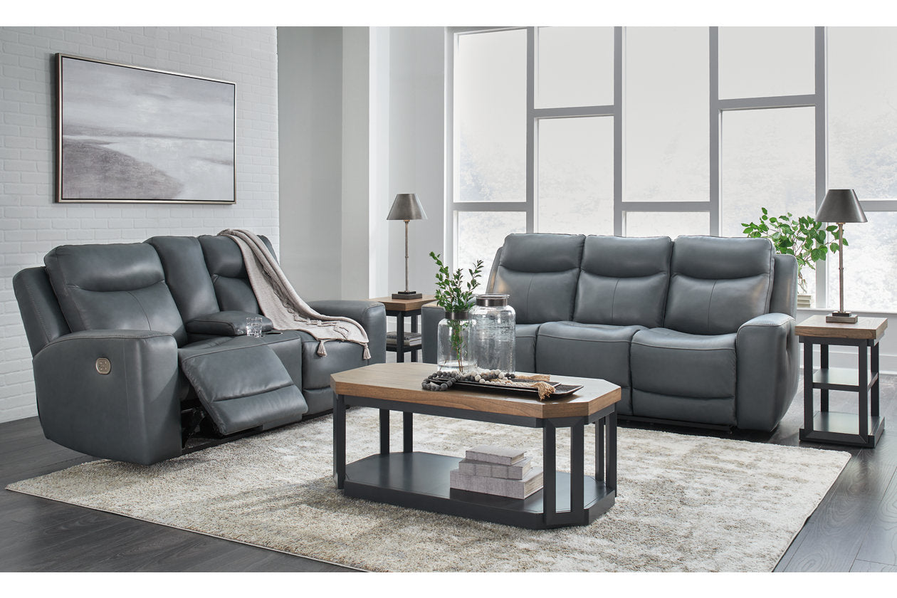 Mindanao Steel Power Reclining Sofa and Loveseat -  Ashley - Luna Furniture