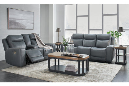 Mindanao Steel Power Reclining Sofa and Loveseat -  Ashley - Luna Furniture