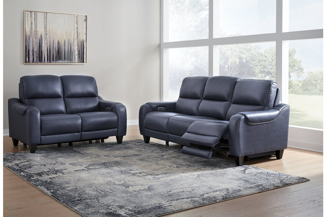 Mercomatic  Power Reclining Sofa and Loveseat -  Ashley - Luna Furniture