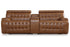 Temmpton Chocolate 3-Piece Power Reclining Sectional Loveseat with Console -  Ashley - Luna Furniture