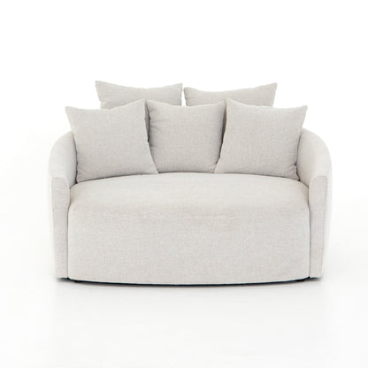 Chloe Media Lounger in Delta Bisque