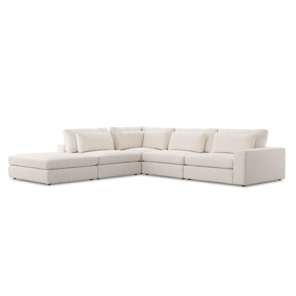 Bloor 4-Piece Sectional W/ Ottoman in Essence Natural
