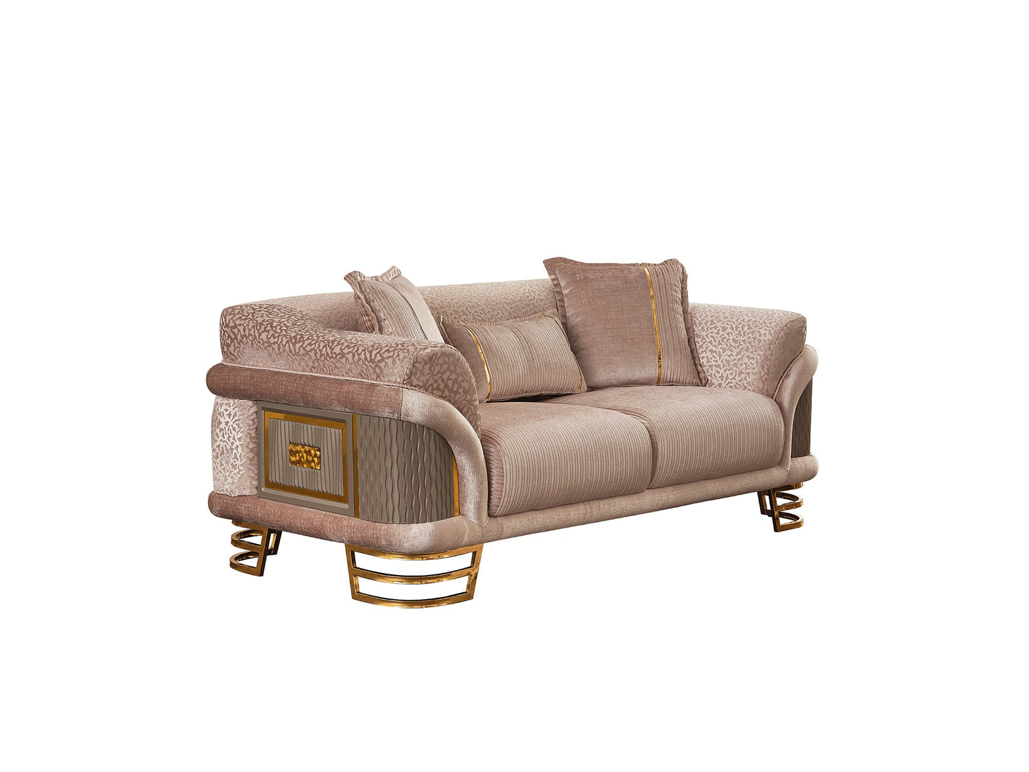 Versace Stationary Loveseat in Cream