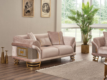 Versace Stationary Loveseat in Cream