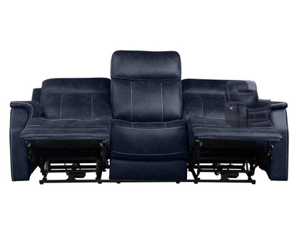 Valencia Ocean Blue Dual Power Reclining Sofa