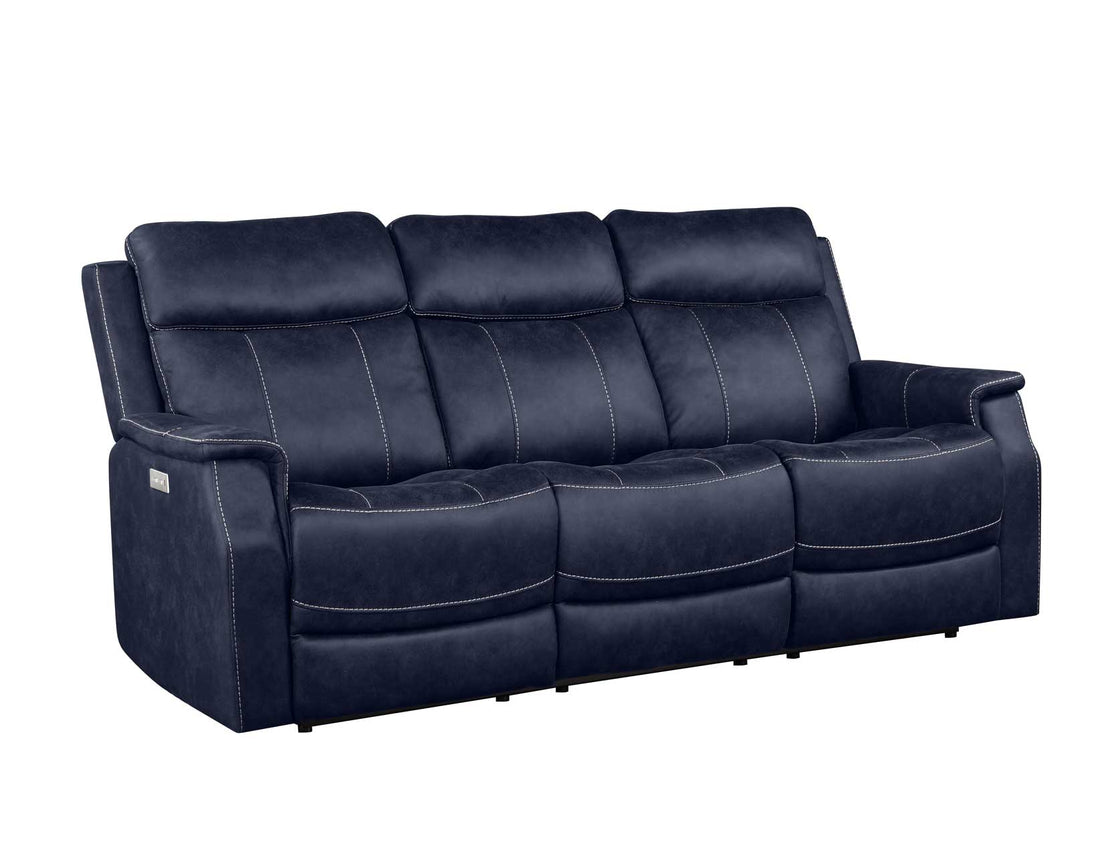 Valencia Ocean Blue Dual Power Reclining Sofa