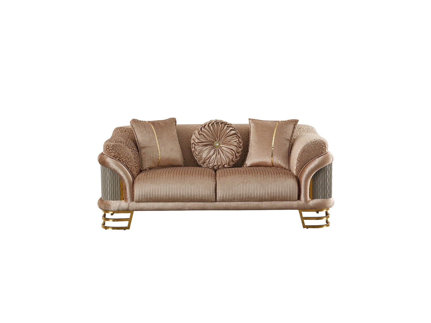 Versace Stationary Loveseat in Beige