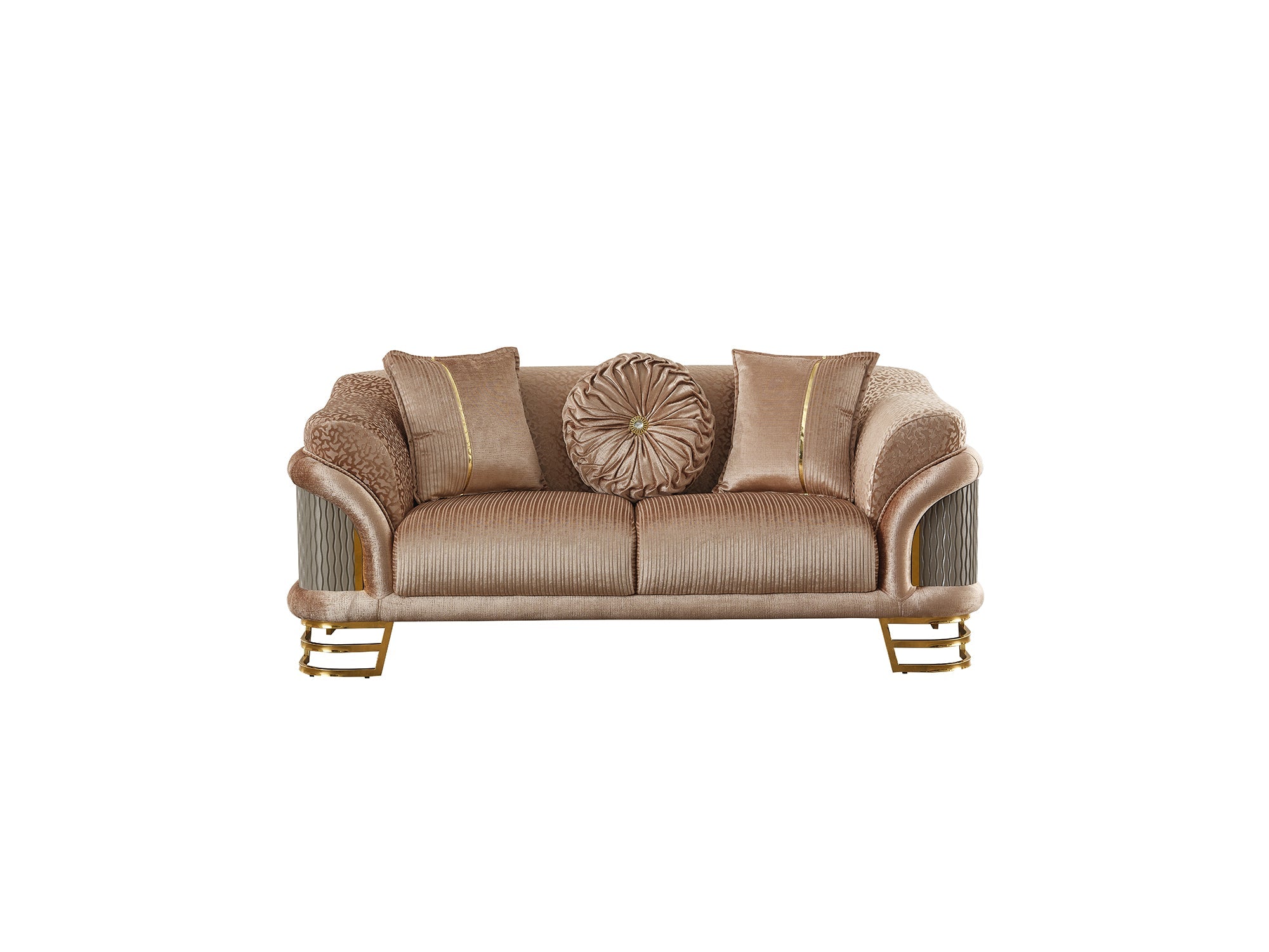 Versace Stationary Loveseat in Beige