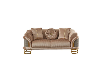 Versace Stationary Loveseat in Beige