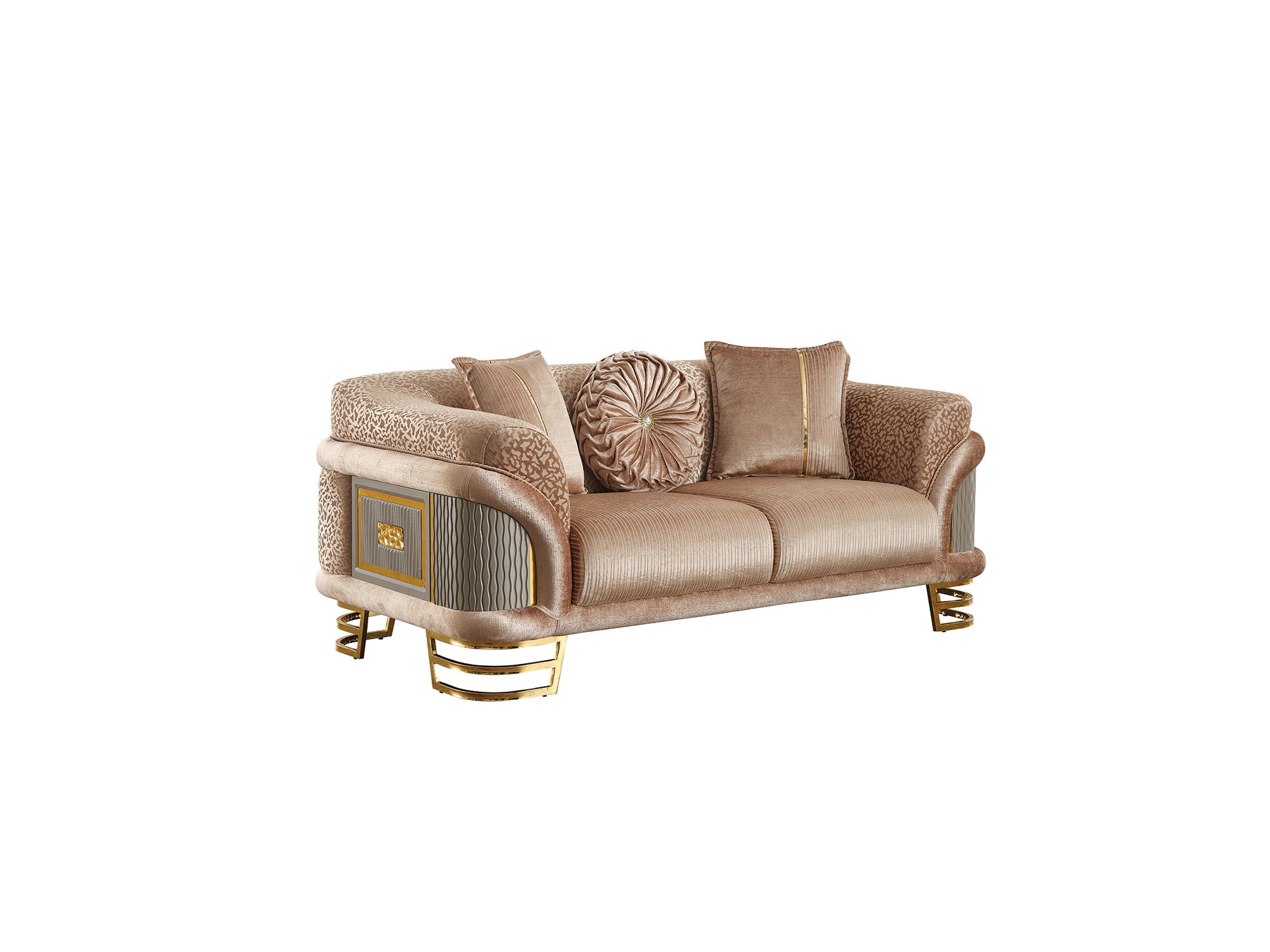 Versace Stationary Loveseat in Beige