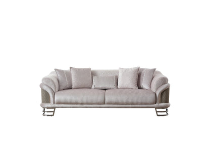 Versace Stationary Sofa in Light Grey