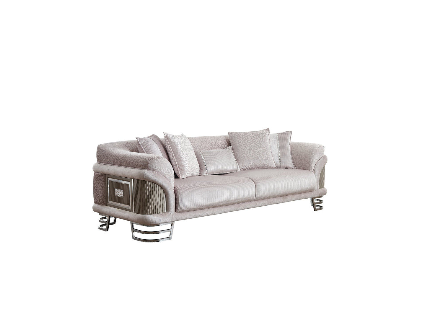 Versace Stationary Sofa in Light Grey