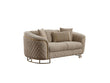 Victoria Stationary Loveseat in Cream
