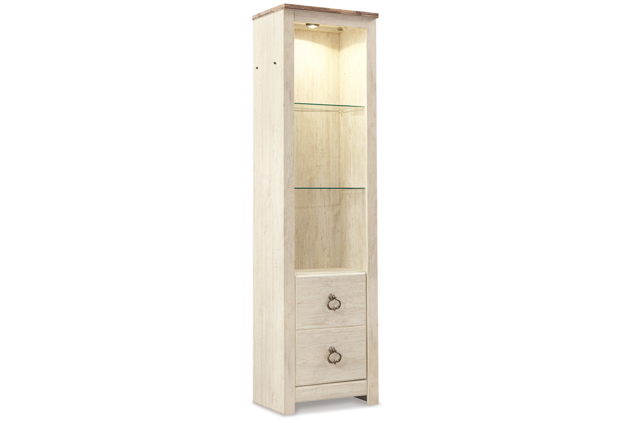 Willowton Whitewash 3-Piece Entertainment Center -  Ashley - Luna Furniture