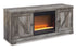 Wynnlow Gray 63" TV Stand with Electric Fireplace from Ashley - Luna Furniture
