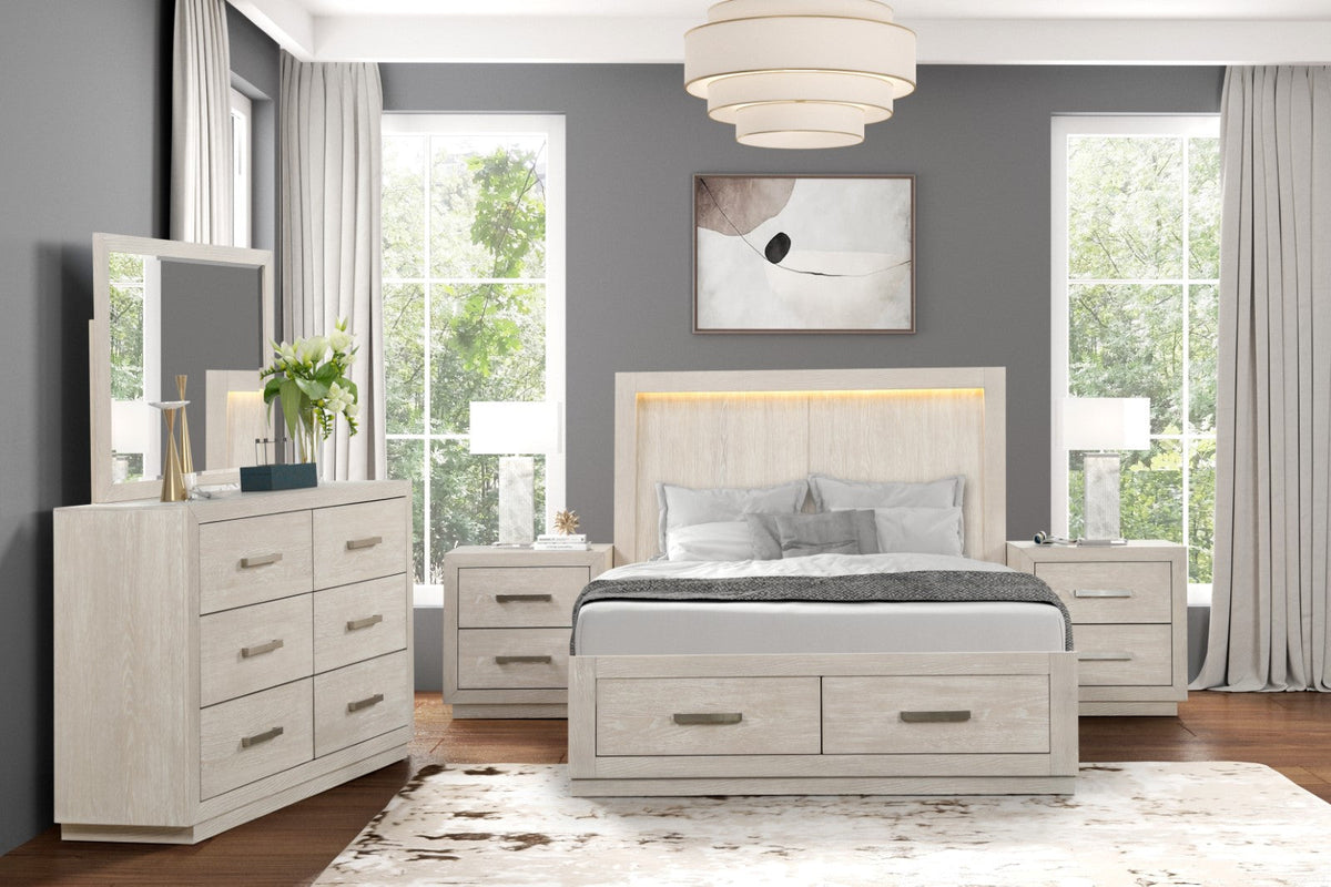 Wellingborough Light Gray Transitional Bedroom Set