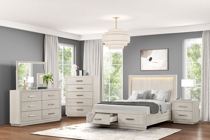 Wellingborough Light Gray Transitional Bedroom Set