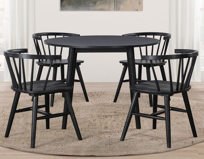Willow Black Round Dining Room Set