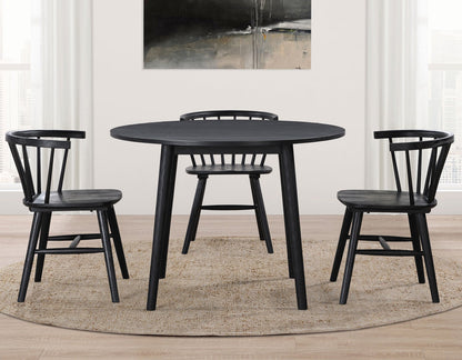 Willow Black Round Dining Room Set