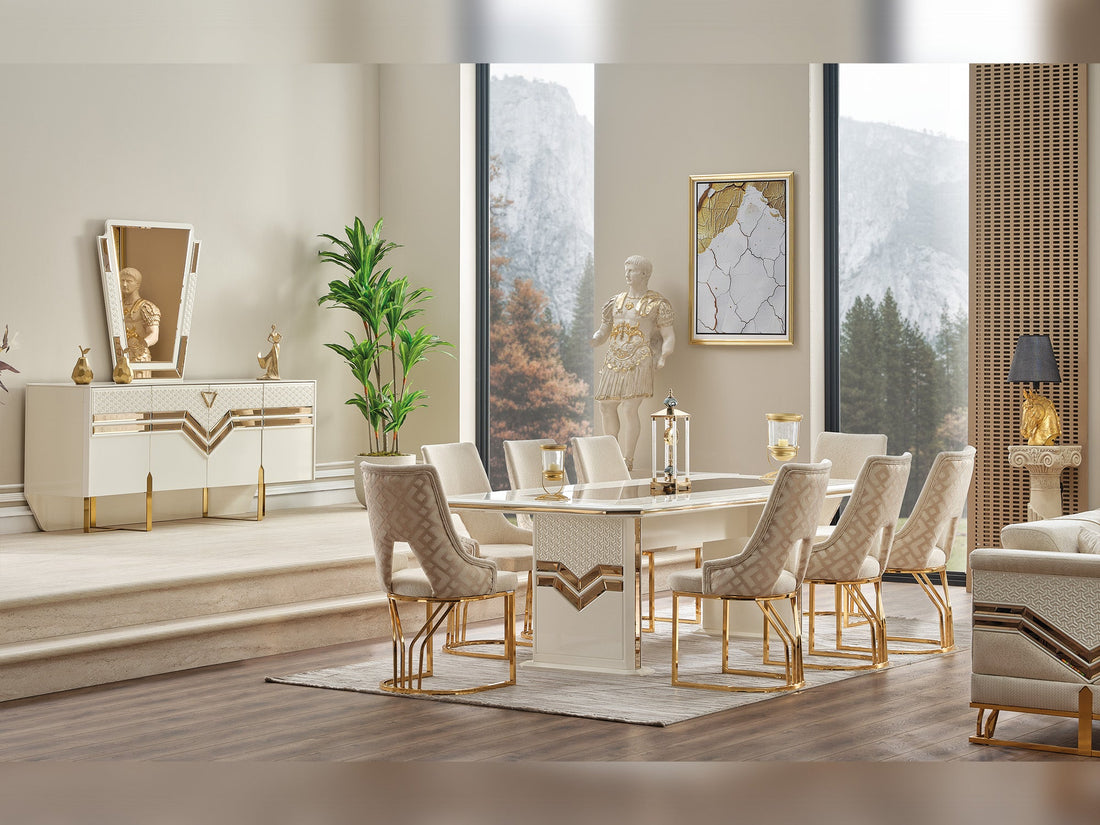 Zen Diningroom (Consol With Mirror &amp; Dining Table &amp; 6 Dining Chair)