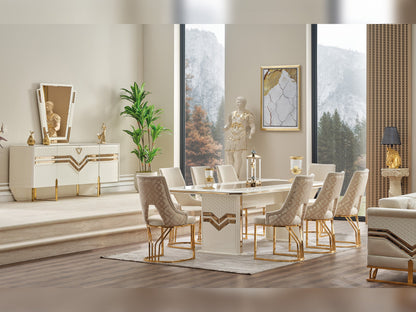 Zen Diningroom (Consol With Mirror &amp; Dining Table &amp; 6 Dining Chair)