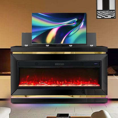 A93 TV STAND W/FIREPLACE (BLACK) - A93