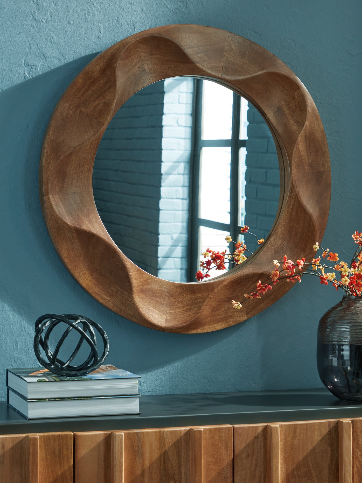 Aajon Brown Accent Mirror - A8010427