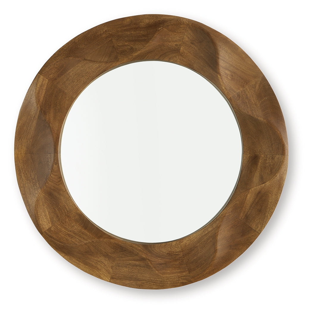 Aajon Brown Accent Mirror - A8010427