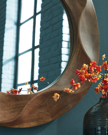 Aajon Brown Accent Mirror - A8010427