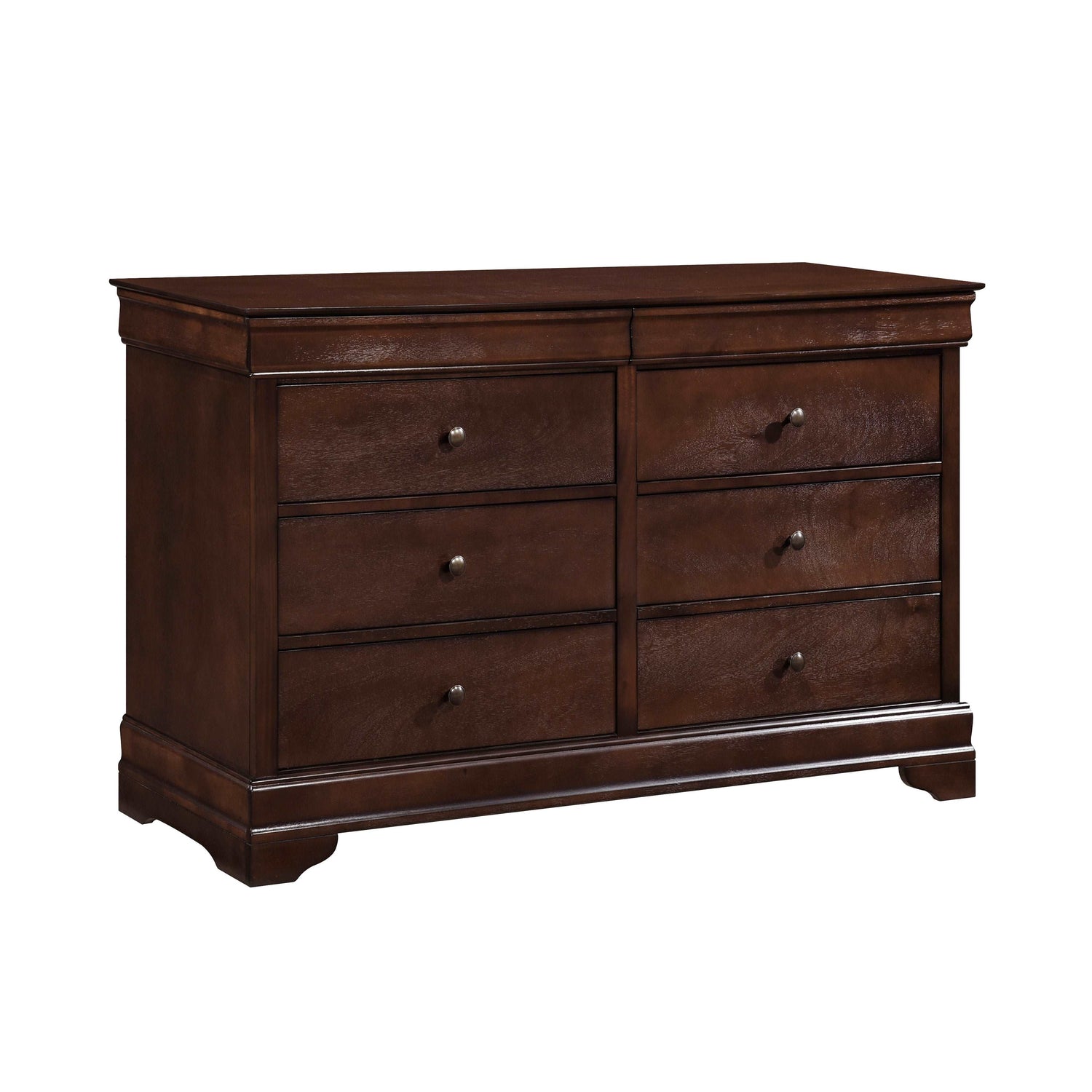 Abbeville Cherry Dresser, Two Hidden Drawers - 1856-5 - Bien Home Furniture &amp; Electronics