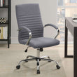 Abisko Gray/Chrome Upholstered Office Chair with Casters - 881217 - Bien Home Furniture & Electronics