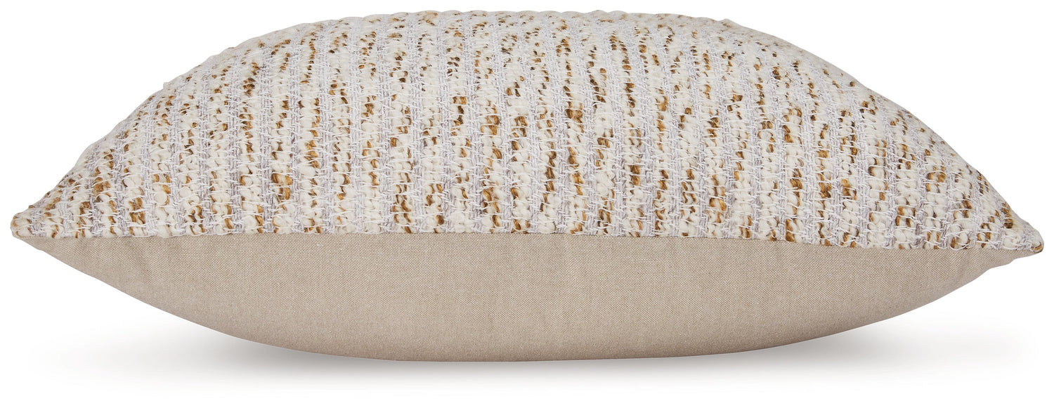 Abler Ivory/Gray/Gold Pillow - A1001068P