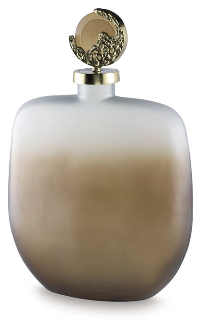 Acario Taupe/Gold Finish Jar - A2000782