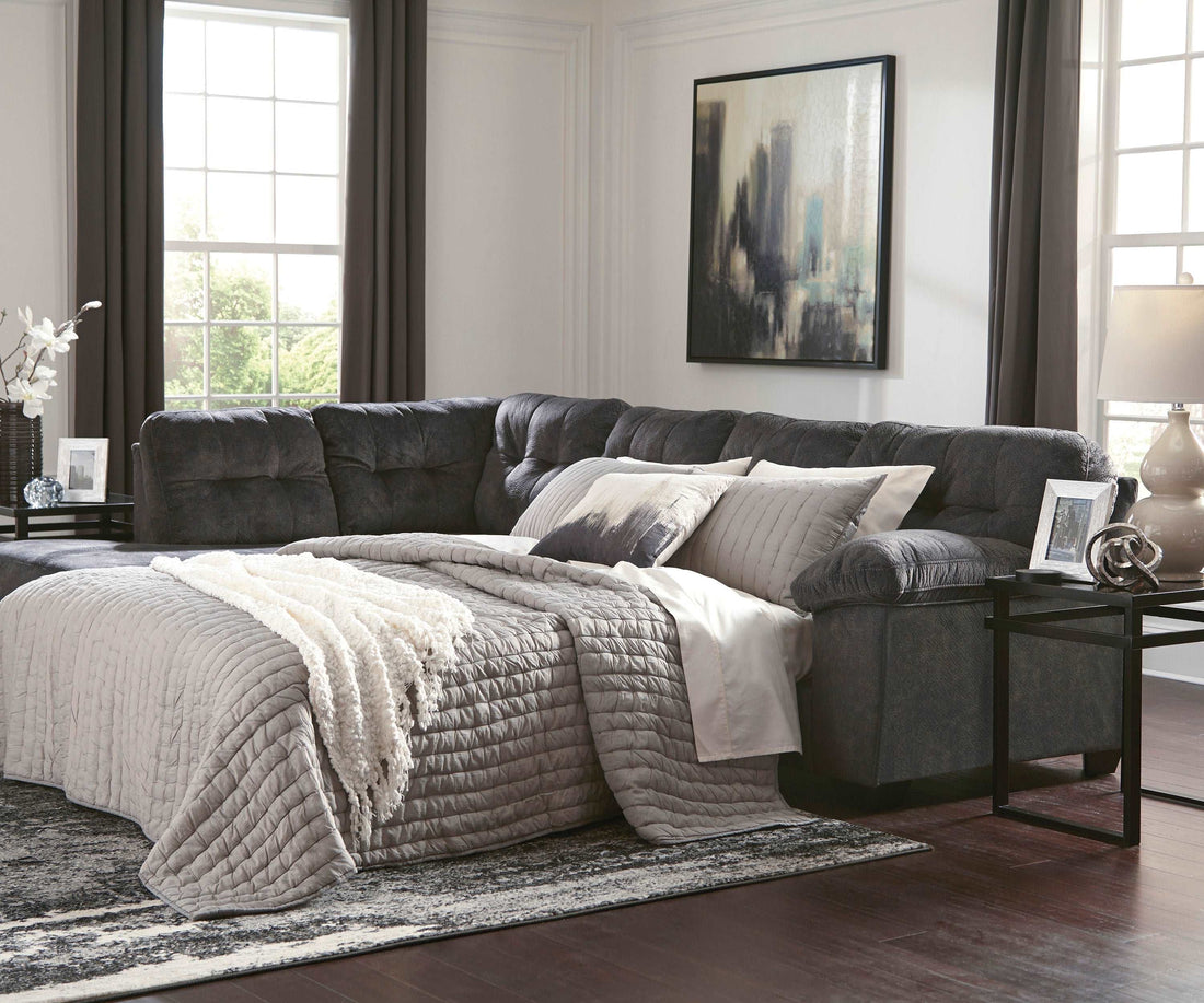 Accrington Granite LAF Sleeper Sectional - SET | 7050916 | 7050970 - Bien Home Furniture &amp; Electronics