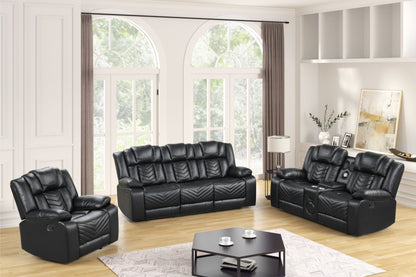 Ace Black - 3PC Reclining Set - Ace Black