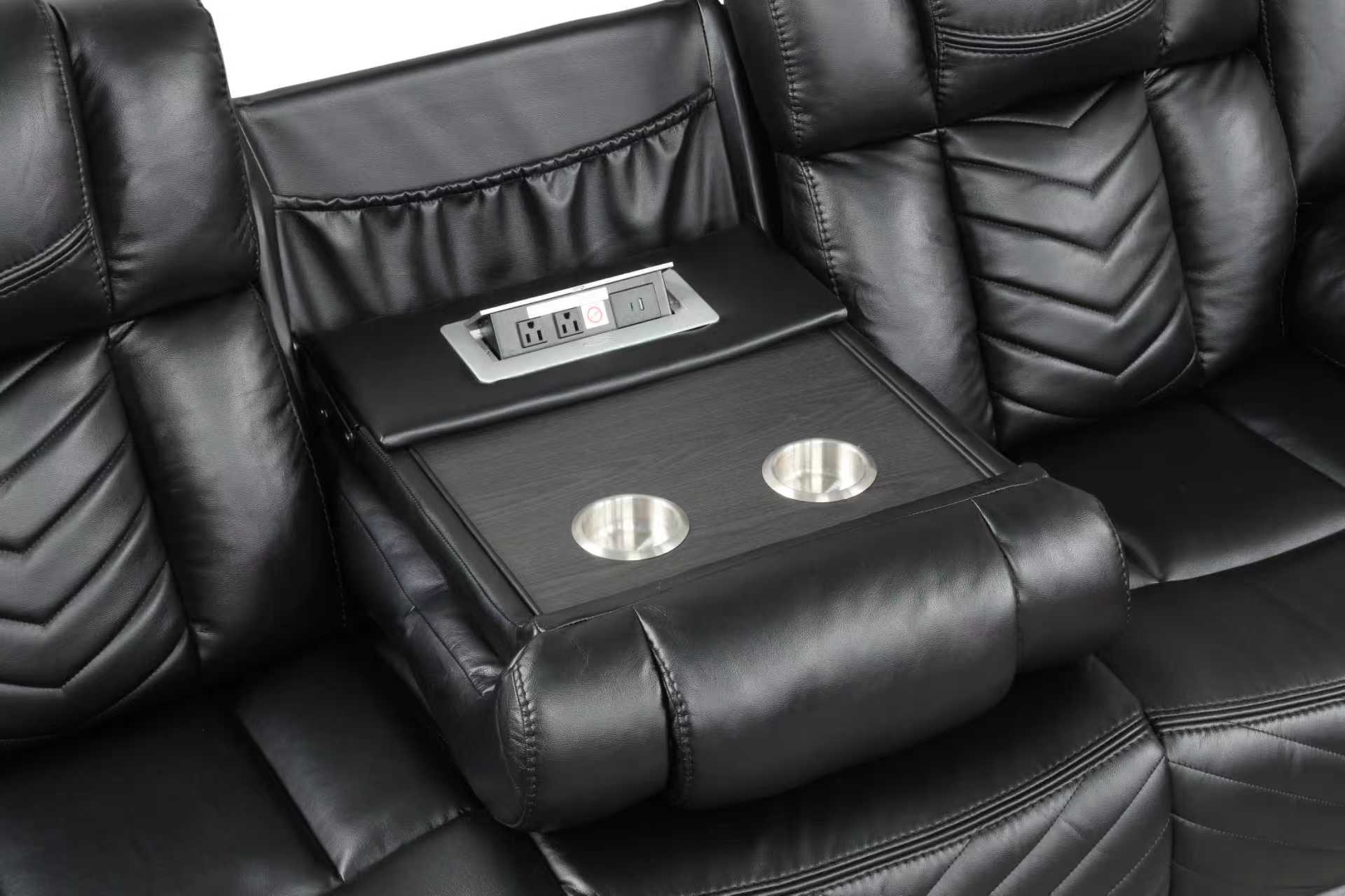 Ace Black - 3PC Reclining Set - Ace Black